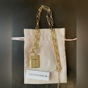 Uncommon James cross pendant with paper clip chain necklace